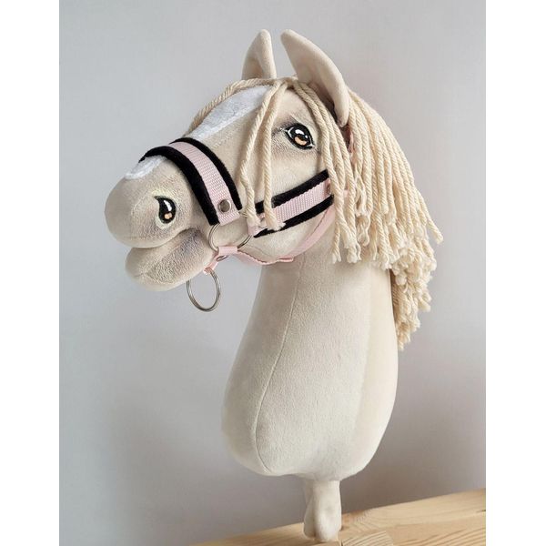 Cavezza Regolabile, In Tessuto, Comoda E Resistente - Hobbyhorse A3 - Rosa Cipria-image
