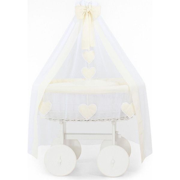Culla In Vimini Deluxe Amelie - Intrecciata A Mano E Rispettosa Dell'ambiente - Riposo E Sicurezza Ottimali-image