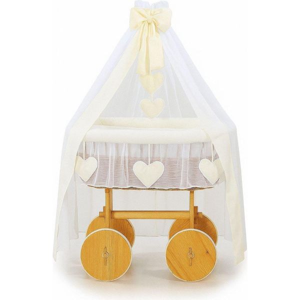 Culla In Vimini Deluxe Amelie - Culla In Vimini - Eco-Design Sostenibile Con Materasso E Lenzuola Di Alta Qualità-image