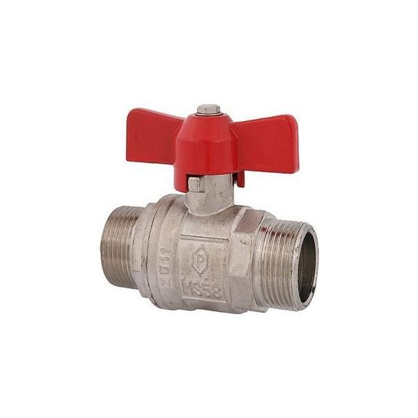 Js Kugelhahn,Voller Durchg.,Dn10 Agxag3/8",54Mm,Flueg-Gr.Rot,Vern."-image