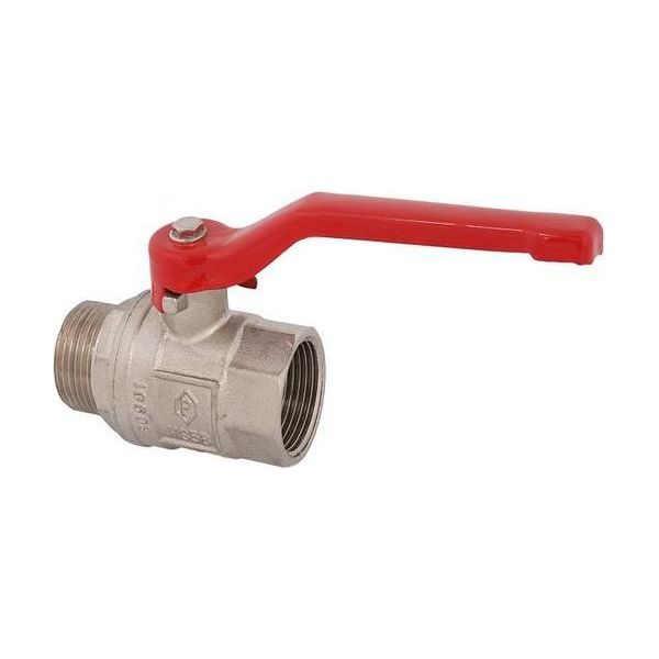 Js Kugelhahn,Voller Durchg.,Dn20 Agxig3/4",65Mm,Stahlgr.Rot,Verni."-image