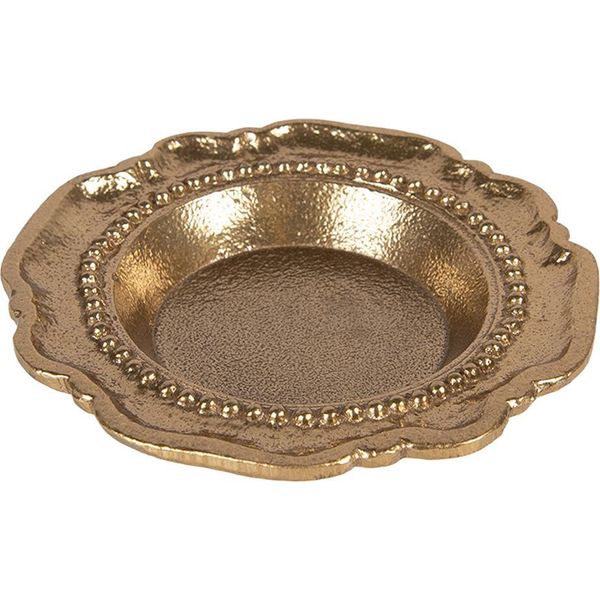 Ciotola Per Decorazioni Clayre & Eef Ø 12X2 Cm Alluminio Color Oro-image