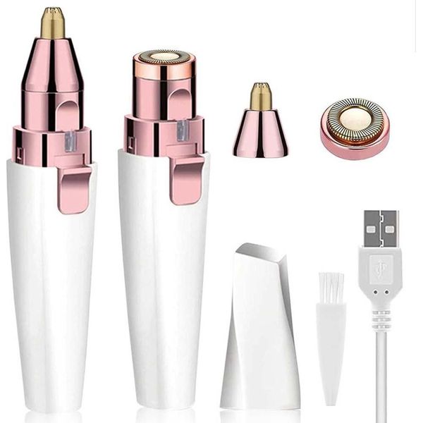 Inf Rasoiio 2-In-1 Per Donna - Bianco - Ricaricabile Usb, Epilatore Elettrico-image