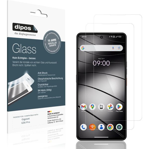2X Pellicola Protettiva Per Gigaset GS6 Pro Protezione Vetro Flessibile 9H Dipos-image