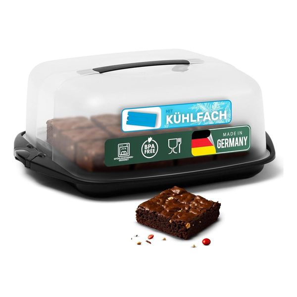 Novaliv 3Er-Set Kuchen-Transportbox (Rechteckig 38 X 33 X 15 Cm), Aufbewahrungsbox Mit Deckel FüR Kuchen & Torten, Tortentransportbox Tortenglocke TortenbehäLter, ZubehöR Box Dessert Aufbewahrung-image
