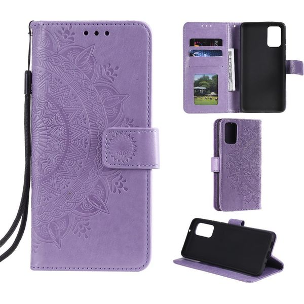 Custodia Per Samsung Galaxy S20 Custodia Per Telefono Cellulare Flip Cover Protettiva Mandala Purple-image