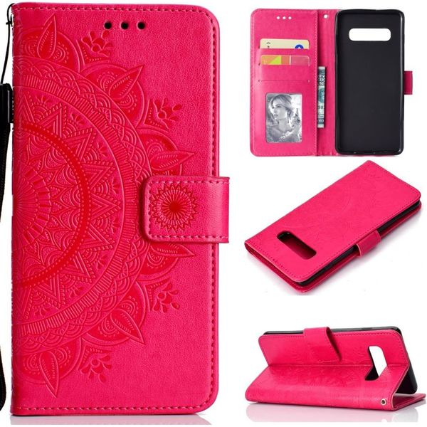 Custodia Per Samsung Galaxy S10 Custodia Per Cellulare Flip Case Cover Custodia Per Cellulare Mandala Pink-image