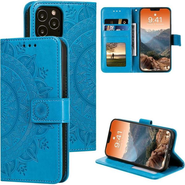 Custodia Per Apple Iphone 12 Pro Max Custodia Del Telefono Cellulare Flip Case Cover Borsa Mandala-image