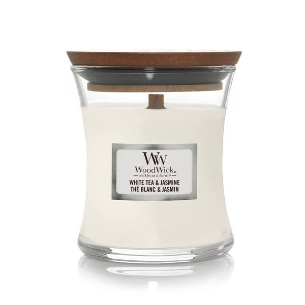 Woodwick Mini Hourglass Candles Candela Profumata White Tea & Jasmine 85 G-image