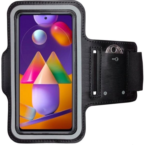Fascia Da Braccio Sportiva Per Samsung Galaxy M31S Copertura Sportiva Fitness Fascia Da Braccio Telefono Cellulare In Esecuzione Copertura-image