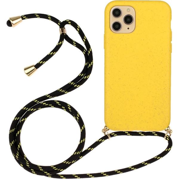Custodia Per Apple Iphone 14 Pro Custodia Del Telefono Cellulare Custodia In Silicone Custodia Del Telefono Cellulare A Catena Cover Band Giallo-image