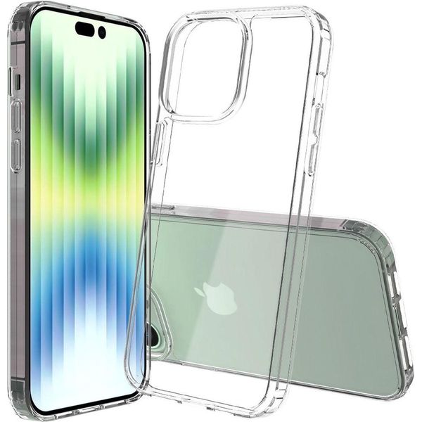 Custodia Per Apple Iphone 14 Pro Max Custodia Del Telefono Cellulare Hybrid Silicone Bumper Cover Chiaro-image