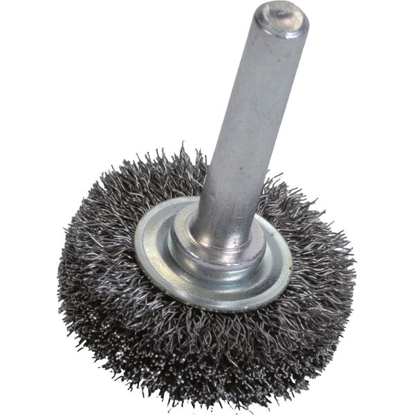Spazzola Rotonda In Filo D'acciaio Norton Con Albero Di Serraggio Da 6 Mm, Acciaio, Ø Esterno-image