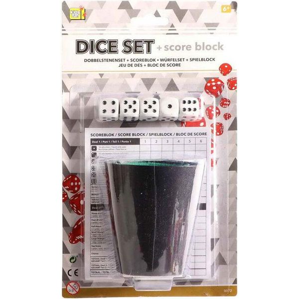 Set Di Dadi Con Blocco Da Gioco E Coppa-image