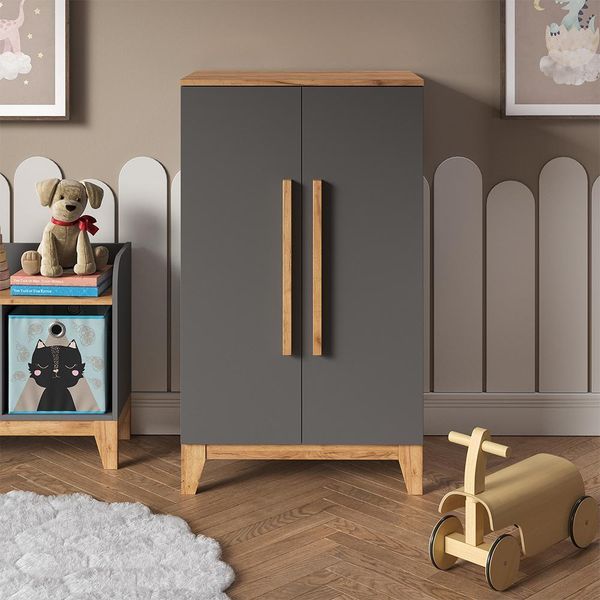 Vitalispa Armadio Per Bambini Malia, 70 X 120 Cm, Grigio/Artisan-image