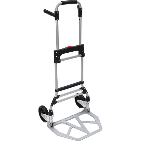 Carrello Portasacchi Pieghevole, Carrello Portabagagli, Corda Elastica Di Tensione, Maniglia Regolabile, Per Traslochi E Acquisti Quotidiani, Argento-image