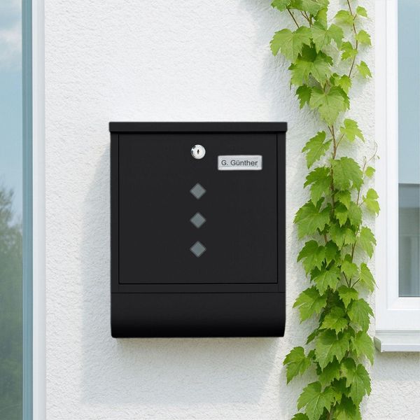 Cassetta Postale Con Porta Giornali - Design Minimalista In Metallo-image