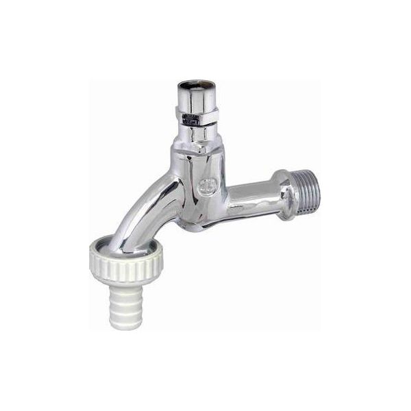Js Auslaufventil Mit Schlauchver. Steckschl.-Ot,1/2",Poliert Chrom"-image