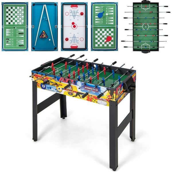Tavolo Multigioco 12 In 1: Calcio Balilla, Air Hockey, Biliardo-image
