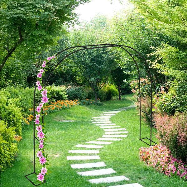 Pergolato Da Giardino In Metallo Con Supporto - Supporto Per Rose Rampicanti-image