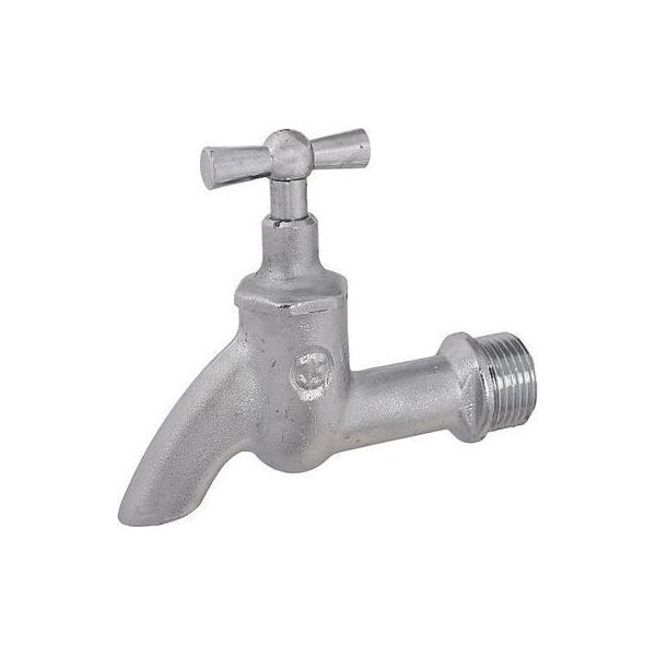 Js Auslaufventil Mit Strahlregler Ohne Sv,Knebel-Ot,1/2",Matt Chrom"-image