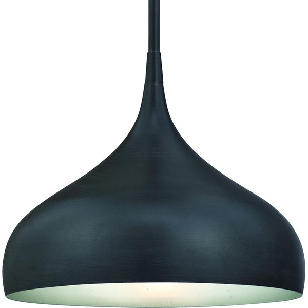 Lampada A Sospensione Rudi Gun Metal / Silver Con 1 Sorgente Luminosa-image
