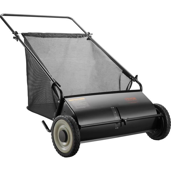 Vevor Tosaerba Manuale Larghezza Di Spazzamento 66Cm Tosaerba Manuale 198L Capacità Del Cesto Di Raccolta Tosaerba A Cilindro 142X81X75Cm Tosaerba A Cilindro Manuale Regolabile Per Spazzare Foglie Erba Tagliata Piccoli Rami-image