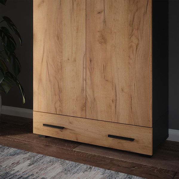 Vicco Modulo Aggiuntivo Ingo, 80 X 17.4 Cm Con Cassetto, Antracite/Quercia Dorata-image