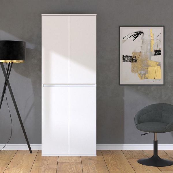 Vicco Armadio Claus, 74 X 191.5 Cm Con 4 Porte, Bianco-image