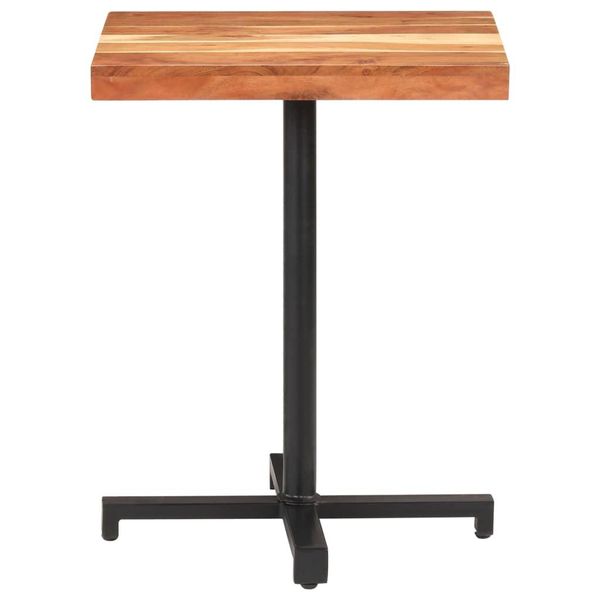 Vidaxl Tavolo Da Bistrot Quadrato 60X60X75 Cm In Legno Massiccio Di Acacia-image