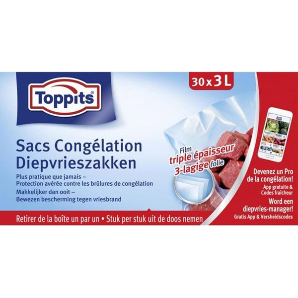 Toppits Sacchetti Per Congelatore 3L 30 Pezzi-image
