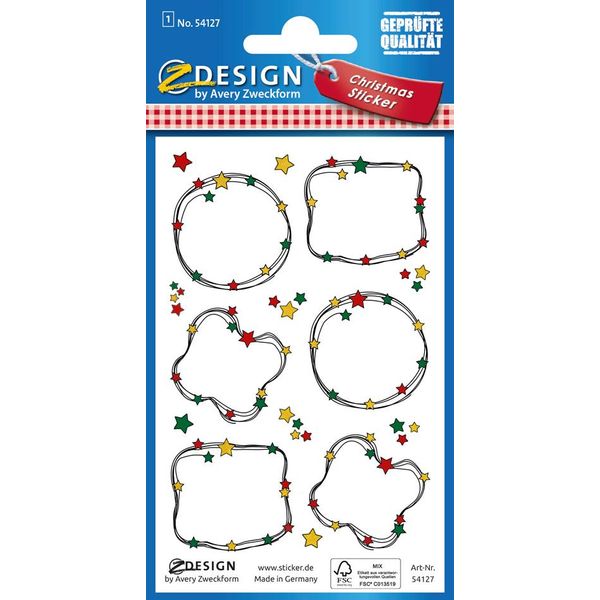 Avery Zweckform 54127 Zdesign Adesivo Natalizio "Etichettatura"-image