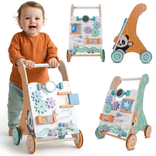 Camminatore Da Esterno In Legno Impara A Camminare Giocando Camminatore Per Bambini In Legno-image