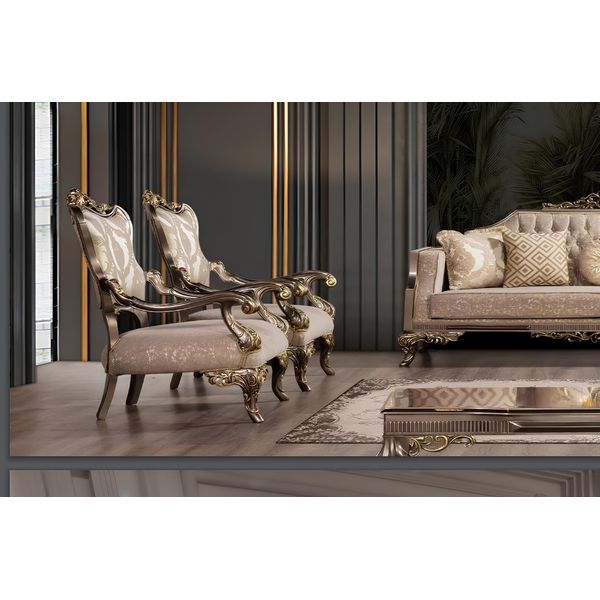 Poltrona Classica Imbottita Monoposto Barocco Rococò Chesterfield Soggiorno Nuovo-image