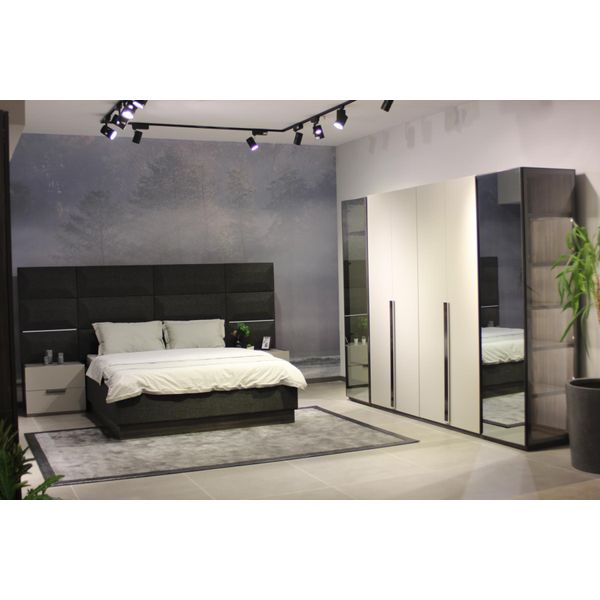 Set Di Mobili Per La Camera Da Letto Letto 2X Comodino Armadio Mobili Completi 5 Pezzi-image