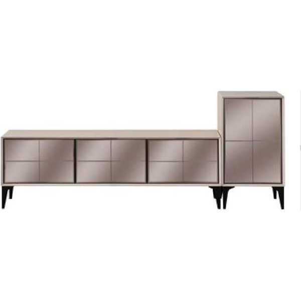 Credenza Porta-Tv Rtv Lowboard Tavolo Bianco Legno Mobili Soggiorno-image