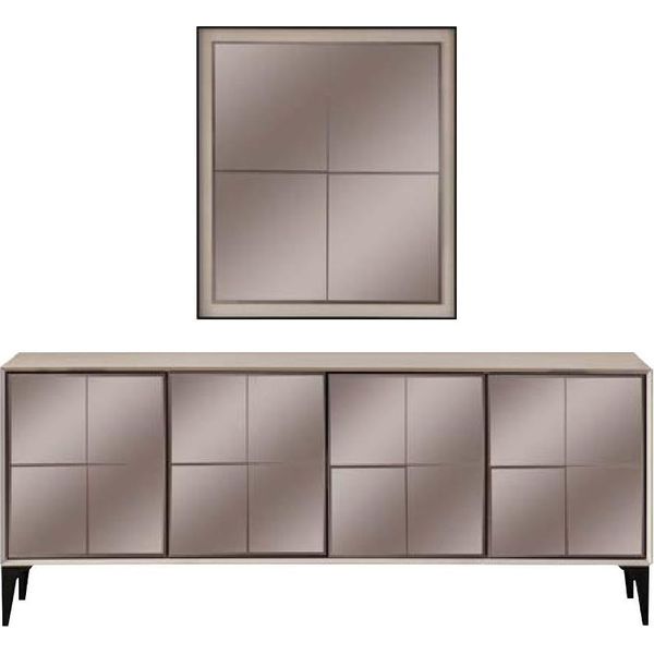 Credenza Sideboard Armadio Cassettiera Legno Bianco Moderno Jvmoebel-image