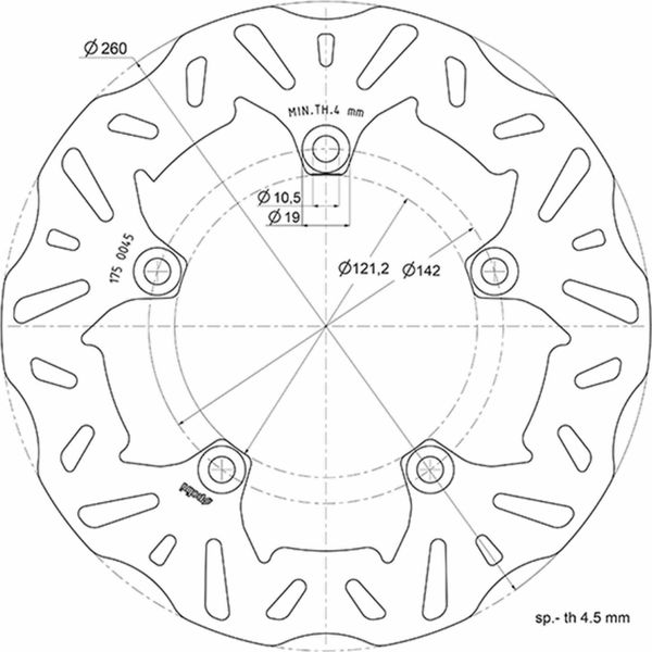 Disco Freno Polini D.260 Per Suzuki Burgman 250/400-image