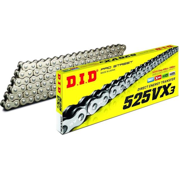 Catena Did X-Ring VX3 Aperta 120 Maglie 525 Argento Chiusura Rivetto-image