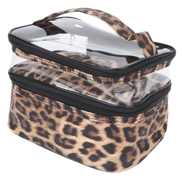 Borsa Cosmetica Di Doppio Strato, Borsa Cosmetica, Borsa Del Trucco, Borsa Di Stoccaggio Cosmetica, Grande Borsa Del Trucco, Borsa Del Trucco Di Viaggio-image
