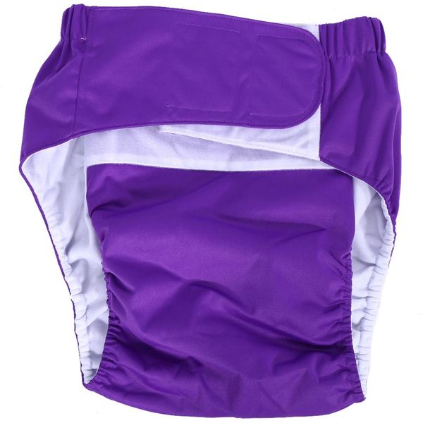 Pannolino Di Stoffa Ultra Assorbente E Traspirante Per Adulti, Lavabile, Mutandina Per Incontinenza (Viola Scuro)-image