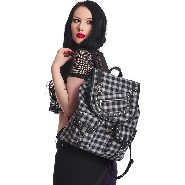 Banned Alternative Zaino - Yamy Tartan White-image