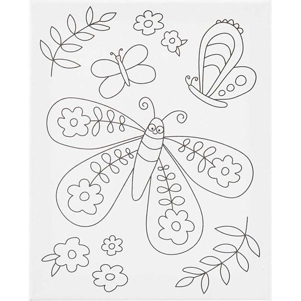 Creativ Company Cc Painter Tela Con Stampa Farfalla Grande 24X30 Cm-image