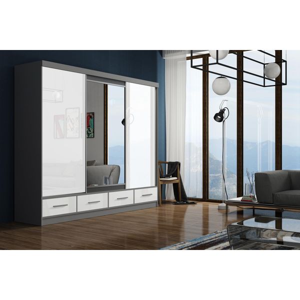Armadio Di Design Italiano In Legno Armadi Guardaroba Camera Da Letto Nuovi-image