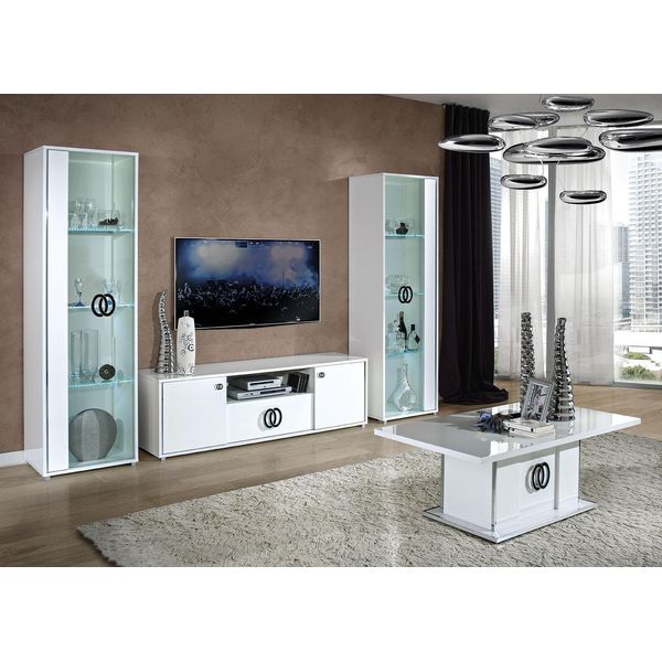 Soggiorno Rtv 2X Vetrinetta Soggiorno Armadi Design Vetrinetta Tv Moderna Set 3 Pezzi-image