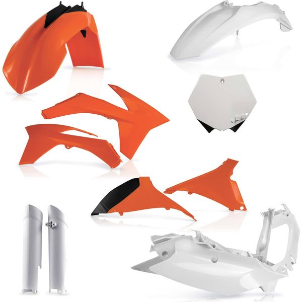 Kit Carene 10 Pezzi Acerbis Modello 2012 Arancio/Bianco Per Ktm-image