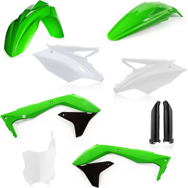 Kit Carene 9 Pezzi Acerbis Verde/Bianco Per Kawasaki Kxf 450 - Usa-image