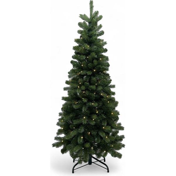 Albero Di Natale Artificiale Stretto 150 Cm Con Illuminazione-image