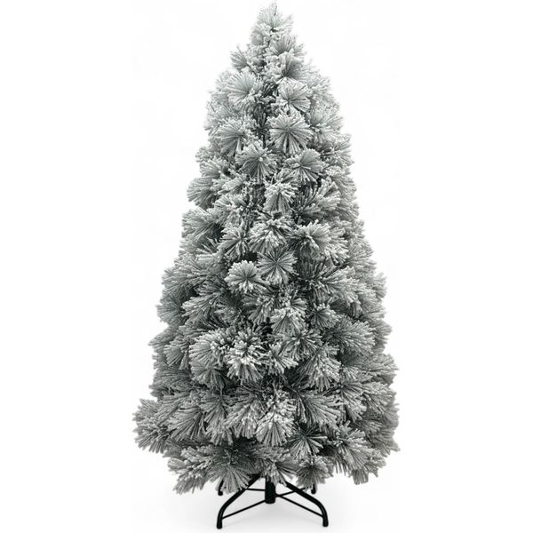 Xms-Trees Albero Di Natale Artificiale Fairbanks H150 X Ø76 Cm - Con Rami Innevati - Ritardante Di Fiamma-image