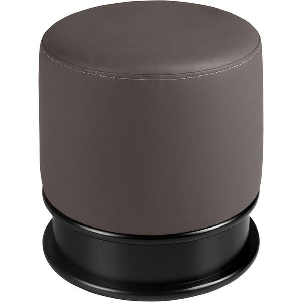 Angel Cerdá Pouf In Ecopelle Grigio Scuro 5135-image
